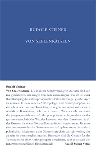 Von Seelenrätseln (Rudolf Steiner Gesamtausgabe: Schriften und Vorträge) von Rudolf Steiner Verlag